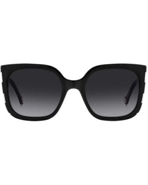 Carolina Herrera Square Frame Full Rim Sunglasses - Black