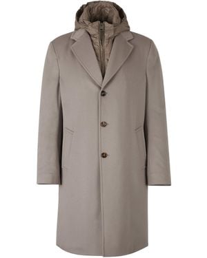 KIRED Removable Hood Padded Coat - Grey