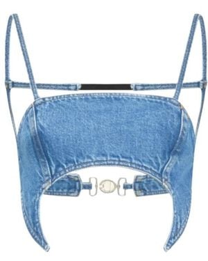 Marine Serre Cutout Overalls - Blue