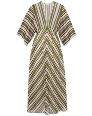 Eres Striped Cotton Tulle Dress - White