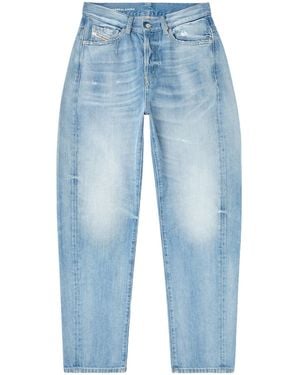 DIESEL D-Ellz Distressed Light-Wash Jeans - Blue