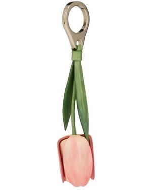 Christian Louboutin Floral Keyring - White