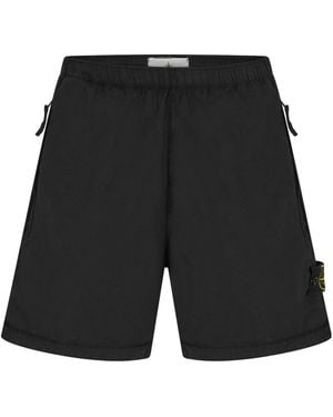 Stone Island Fitted Casual Shorts - Black