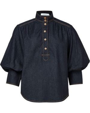 Zimmermann Billowing Denim Shirt - Blue