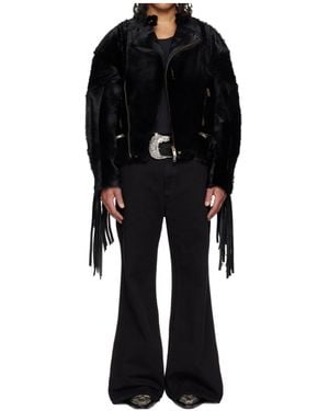 Lu'u Dan 'Year Of The Horse' Series Pony Moto L-D Leather Jacket - Black