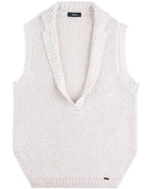 Fay Hooded Knit Top - White