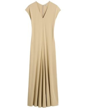 TOTEME V-Neck Jersey Dress - Metallic