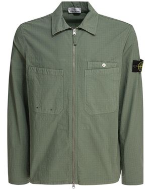 Stone Island Compass-Badge Overshirt - Green