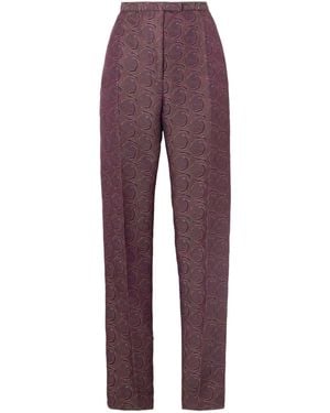 Dries Van Noten Jacquard Skinny Trousers - Purple