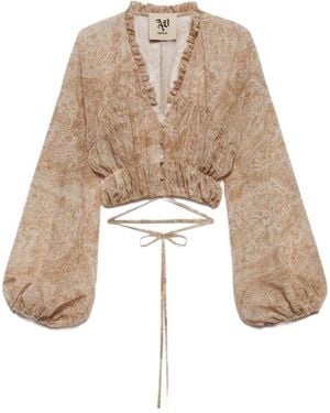 Aniye By Paisley-Pattern Blouse - Natural