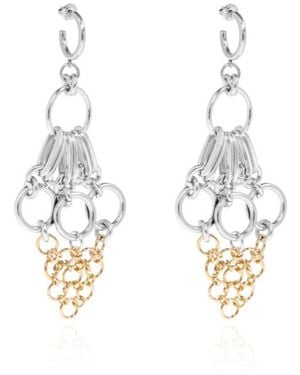 Isabel Marant Awar Circle-Chain Hoop Earrings - White