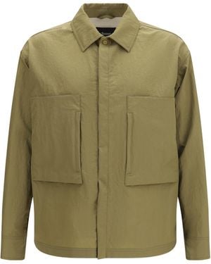 Herno Laminar Crinkled Dobby Shacket Jacket - Green
