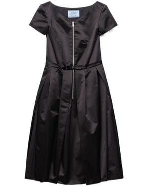 Prada Duchesse Silk Dress - Black
