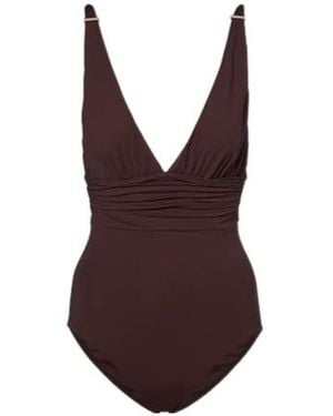 Melissa Odabash Panarea Ruched Swimsuit - Purple