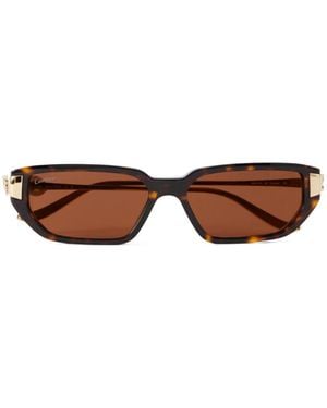Cartier Rectangular Frame Sunglasses - Brown