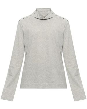 Dries Van Noten Cotton Turtleneck T-Shirt - Grey