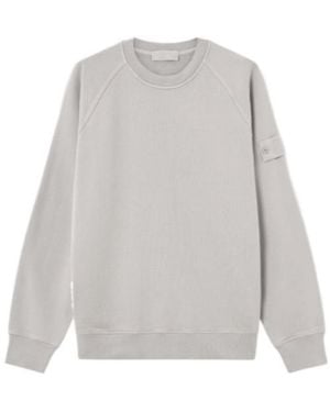 Stone Island Logo Patch Crewneck Sweatshirt - Grey