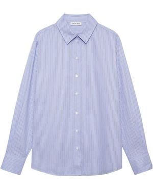 Anine Bing Striped Long-Sleeve Shirt - Purple