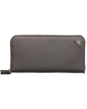 Prada Saffiano Wallet - Gray