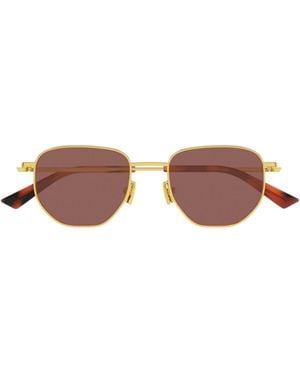 Bottega Veneta Eyewear Split Panthos Sunglasses - Brown