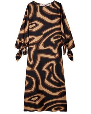 PUCCI Printed Silk Kaftan - Metallic