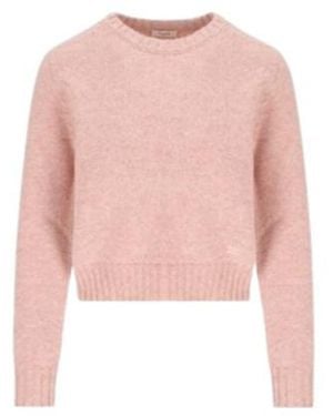Celine Long-Sleeved Knitted Sweater - Pink