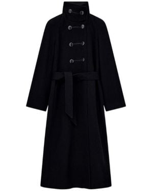 Emporio Armani Double-Breasted Belted Coat - Black