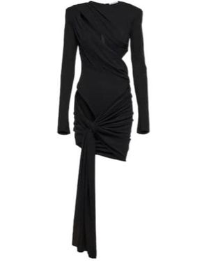 The Attico Cutout Ruched Minidress - Black