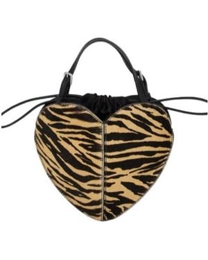 ROTATE BIRGER CHRISTENSEN Heart Leather Tote Bag - Black