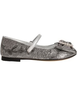 Dolce & Gabbana Brocade Ballet Flats - Gray