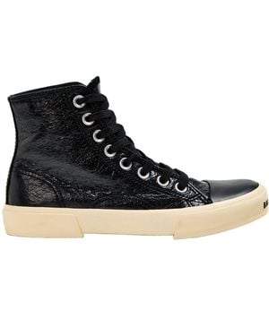 Balenciaga Lace-Up High-Top Casual Shoes - Black