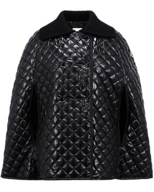 Moncler Quiletd Padded Cape - Black