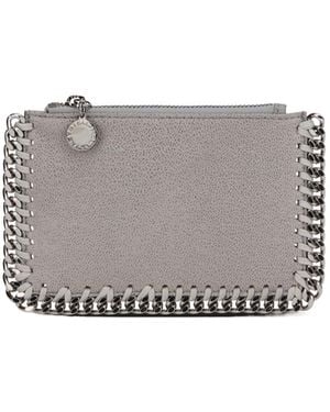 Stella McCartney Falabella Zip Cardholder Wallet - Gray