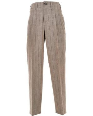 Ami Paris Casual Trousers With Belt Loops - Grey
