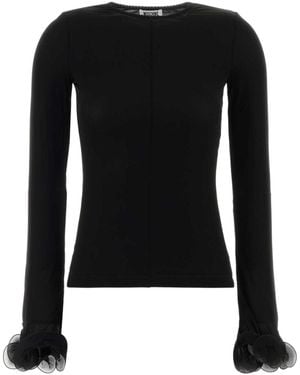 Moschino Long-Sleeve Knit Top - Black