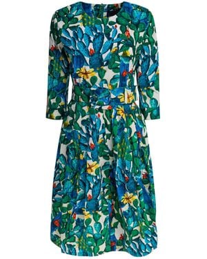 Samantha Sung Long Sleeve Dress - Blue
