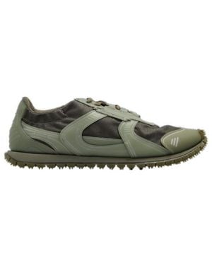 Emporio Armani Lace-Up Low-Top Mesh Trainers - Green