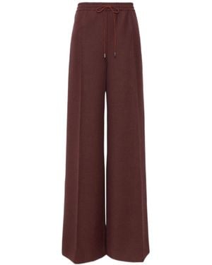 Max Mara Mxsslalom Drawstring Wide-Leg Trousers - Purple
