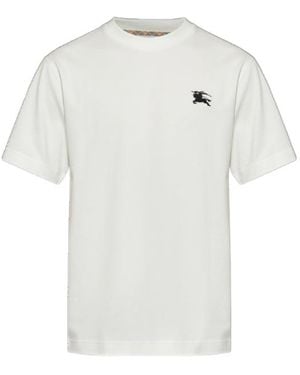 Burberry Ekd Embroidered Crewneck T-Shirt - White