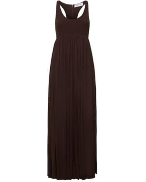 Michael Kors A Long Plain Knitted Dress - Purple