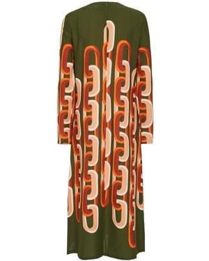 La DoubleJ La Doublej Chain Print Midi Dress - Multicolor
