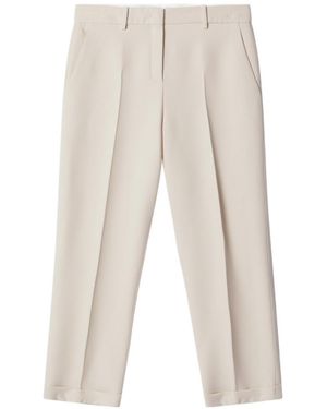 Fendi Straight-Leg Pleated Tailored Trousers - White