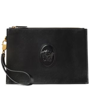 Versace Lou Zipped Pouch - Black