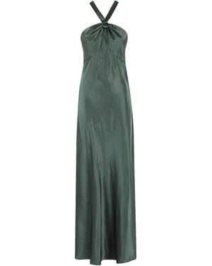 RIXO London Losanna Halterneck Maxi Dress - Green