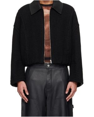 Jean Paul Gaultier Zippered Long-Sleeved Casual Jacket - Black