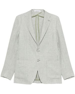 Tagliatore Check-Pattern Blazer - Grey