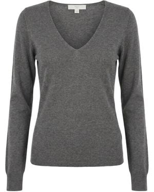Malo V Neck Sweater - Gray