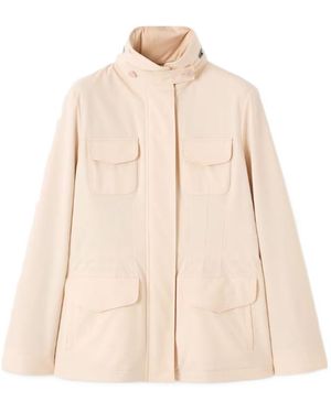 Loro Piana Zipped High Neck Coat - Natural