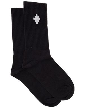 Marcelo Burlon Rib Knitted Socks - Black