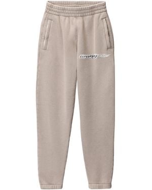 T By Alexander Wang Logo-Patch Track Pants - Gray